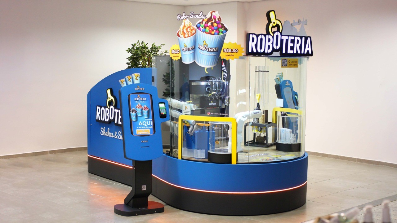 Primeira franquia de sorveteria com atendimento robótico
